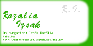 rozalia izsak business card